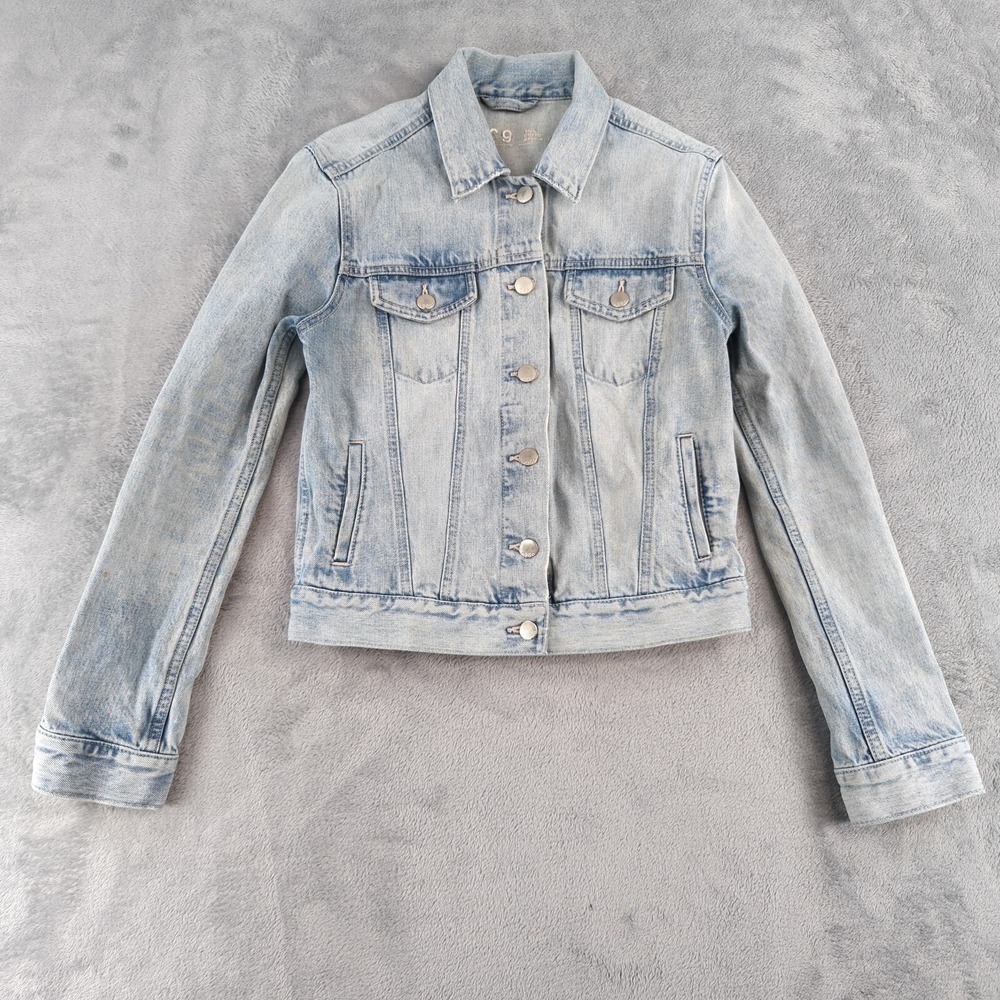 Gap 1969 Jacket Womens XS Light Wash Denim Blue Trucker Jean Button Front‎